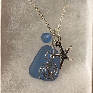 Seaglass Necklace with 18” Sterling Necklace